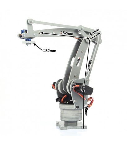 4-Axis Desktop Robotic Arm, Assembled