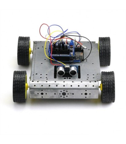 Mobile Car Kit, Sensor Shield V5, 4WD Mobile Platform, Dual H Bridge Stepper Motor Driver