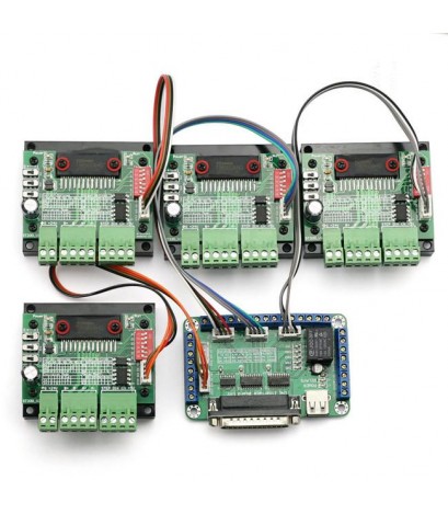 5-Pcs 4-Axis 3A CNC Stepper Motor Driver Controller Board, TB6560