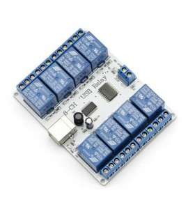 8-channel 12V USB Relay Module